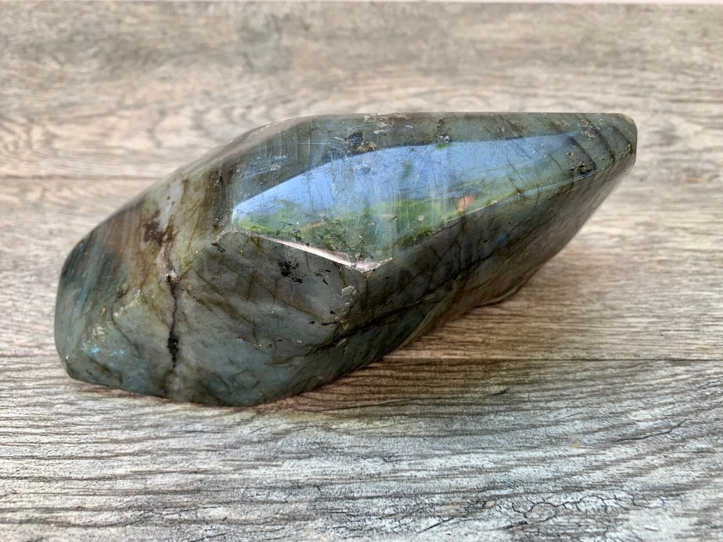 Large Labradorite Double Tea Light Holder, Labradorite Slab, Candle Holder, Home Accessories, Home Decor, Metaphysical, High Vibration