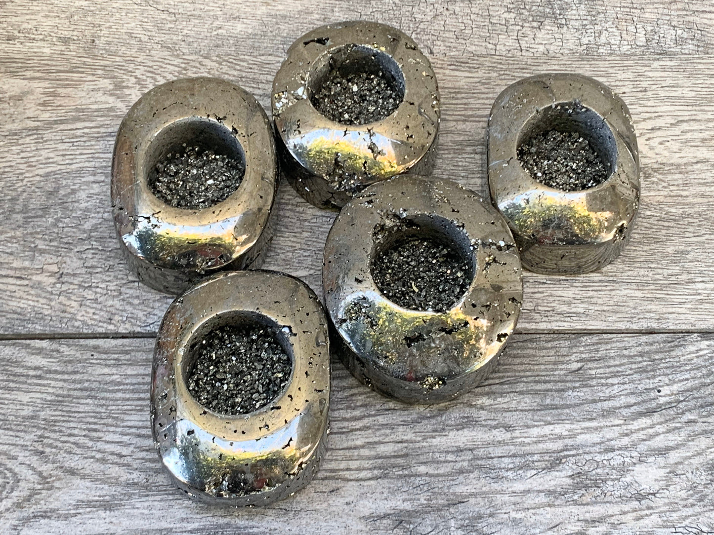 Pyrite Tea Light Holder, Raw Pyrite Candleholder, Oval Candleholder, Pyrite Carving, Home Accessories, Home Decor, Amethyst, Reiki, Chakra,
