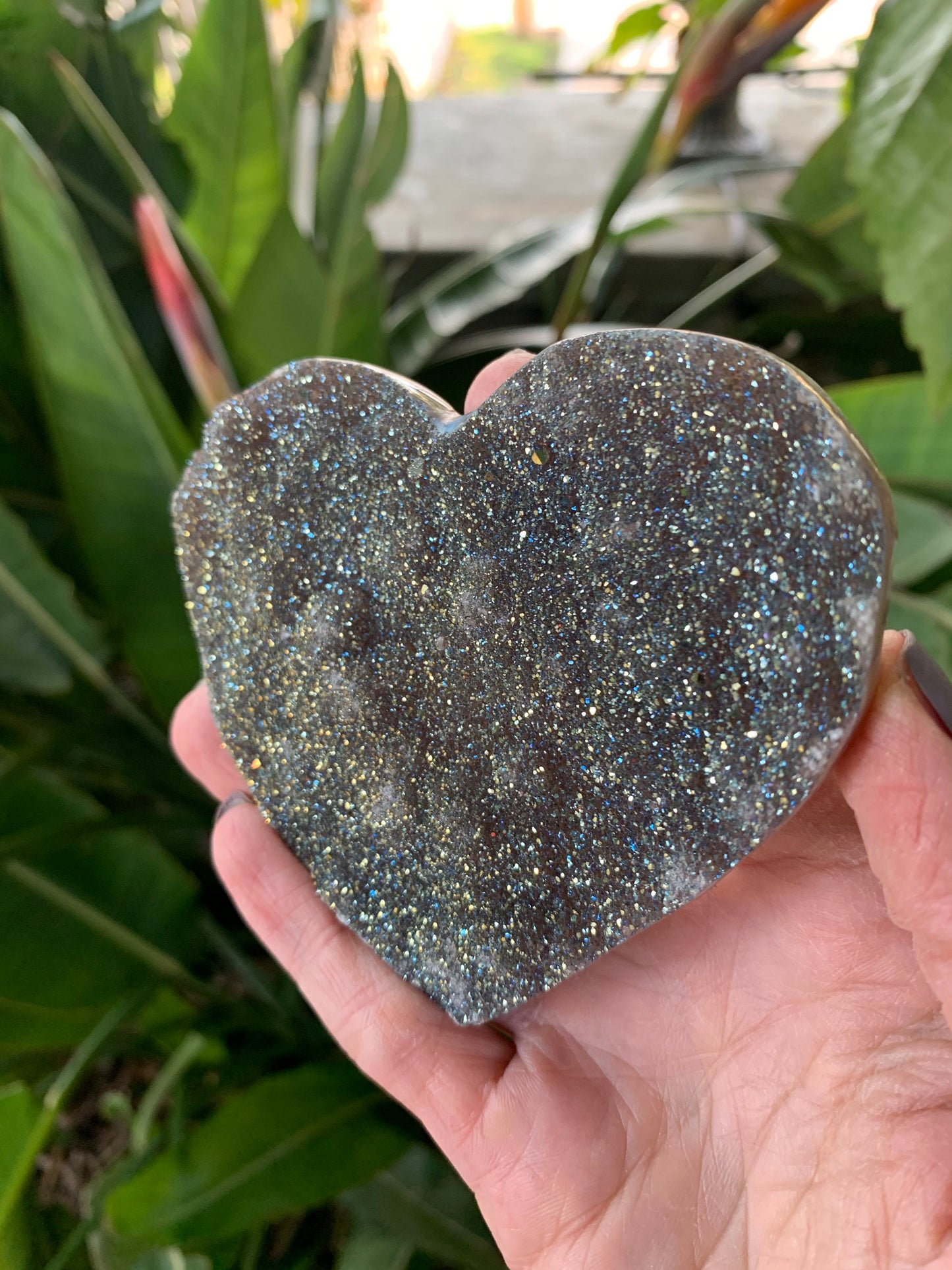 Titanium Aura Amethyst Heart, Rainbow Aura Quartz, Home Decor, Druzy Heart, Flame Aura, Home Accessories, Aura Crystals, Aura Quartz
