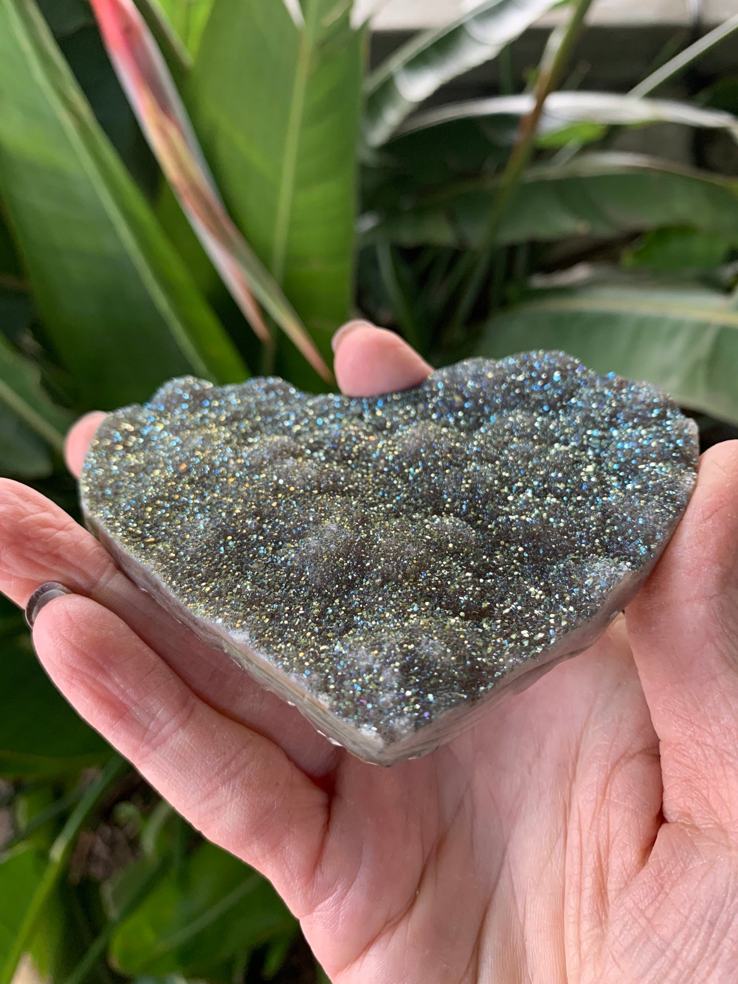 Titanium Aura Amethyst Heart, Rainbow Aura Quartz, Home Decor, Druzy Heart, Flame Aura, Home Accessories, Aura Crystals, Aura Quartz