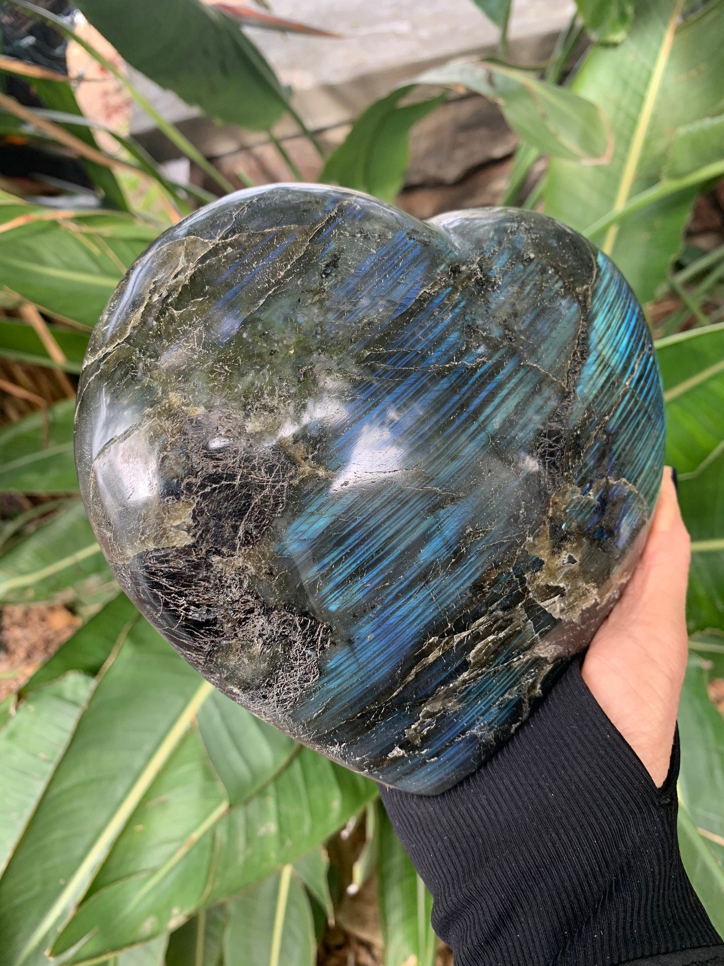 XL Labradorite Heart, Huge Labradorite Heart, Collector Piece, Crystal Hearts, Labradorite Carvings, Home Decor, Valentine’s Day