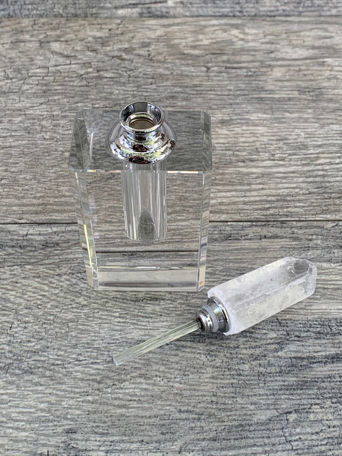 Quartz Crystal Perfume Bottle, Crystal Point Perfume Bottle, Decorative Bottles, Perfume Accessories, Essential Oils, Rock Crystal