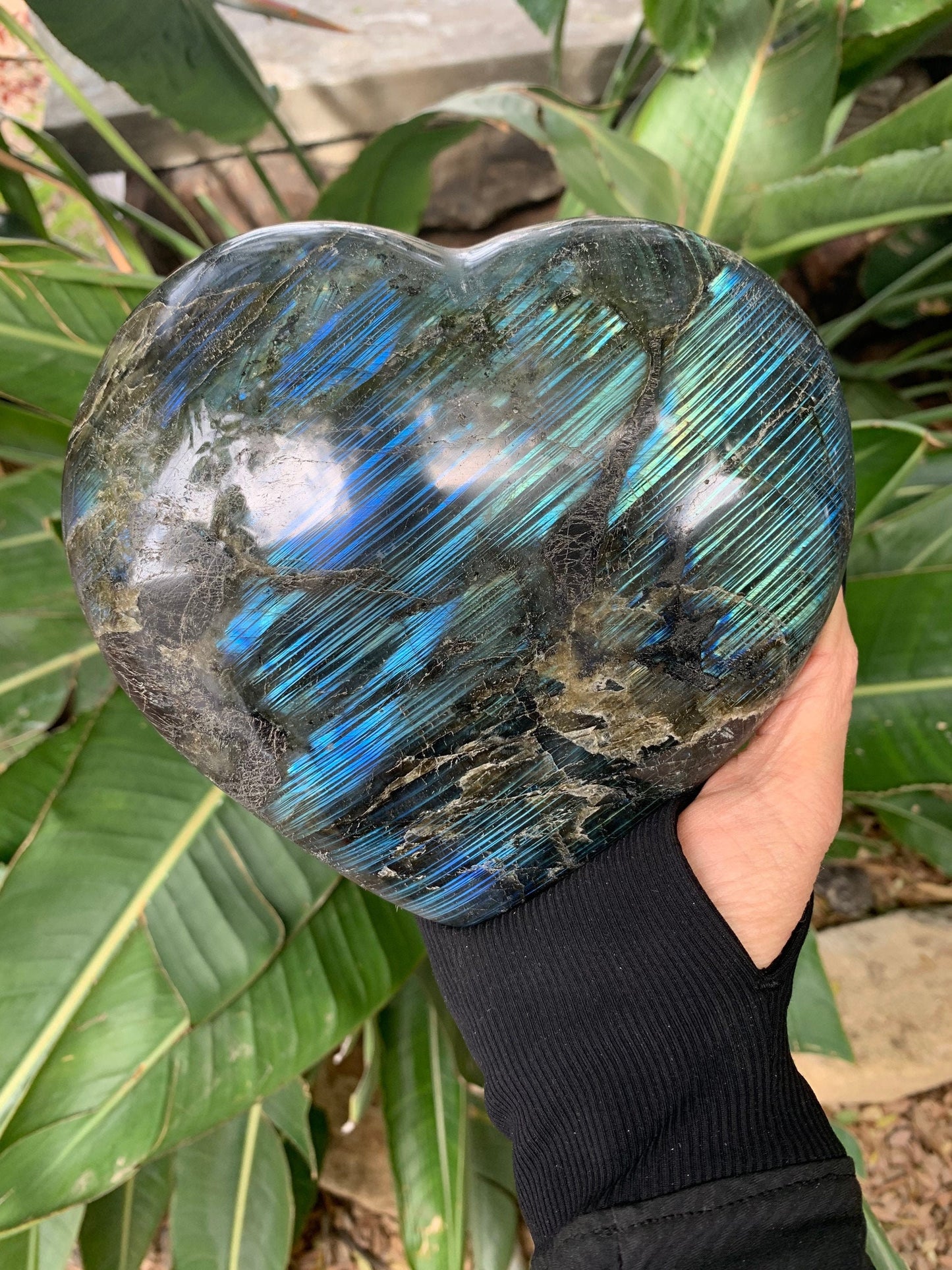 XL Labradorite Heart, Huge Labradorite Heart, Collector Piece, Crystal Hearts, Labradorite Carvings, Home Decor, Valentine’s Day