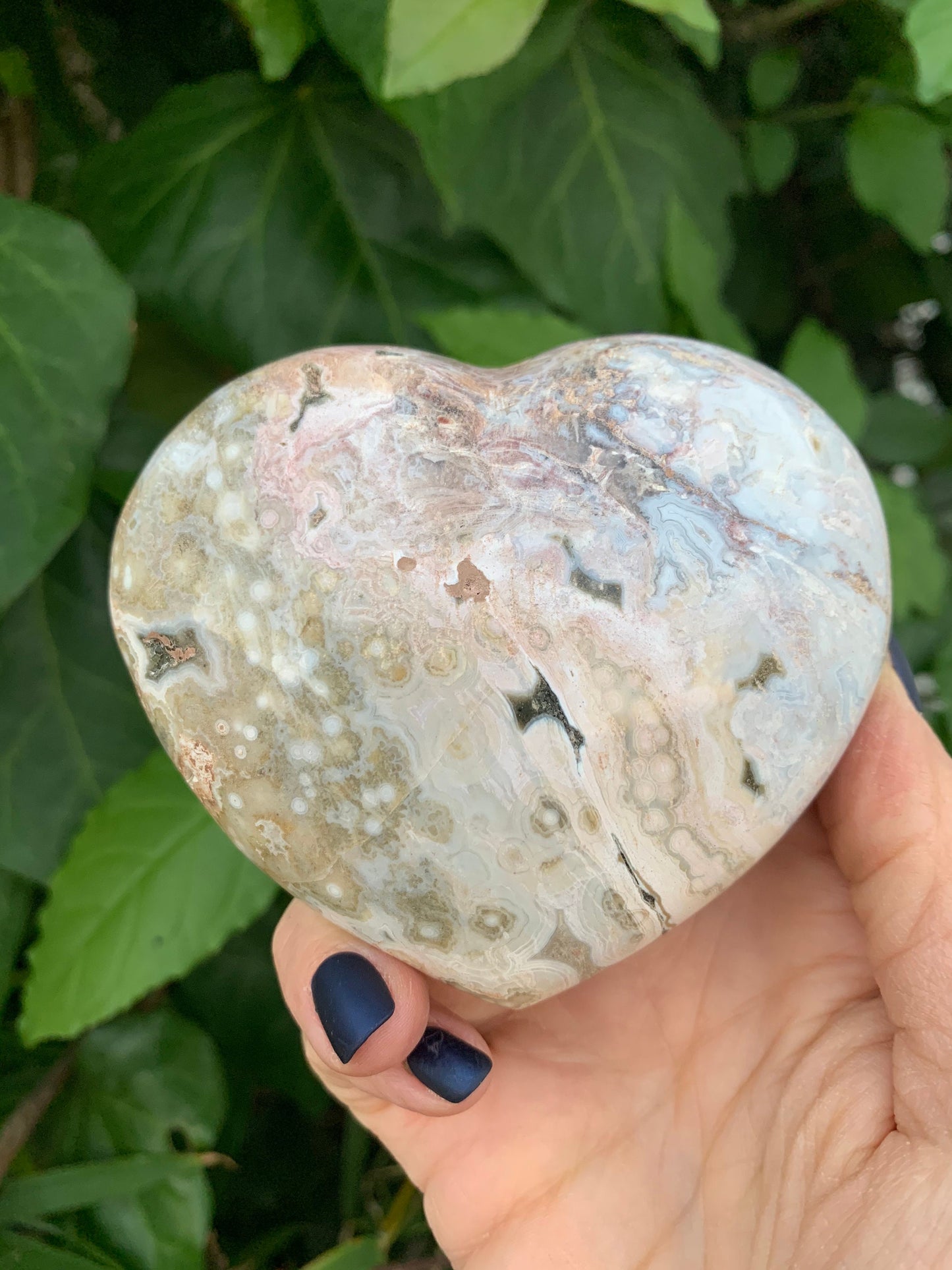 Ocean Jasper Heart, Ocean Jasper, Heart, Valentine's Day, Carved, Home Decor, Joy, Crystal Hearts
