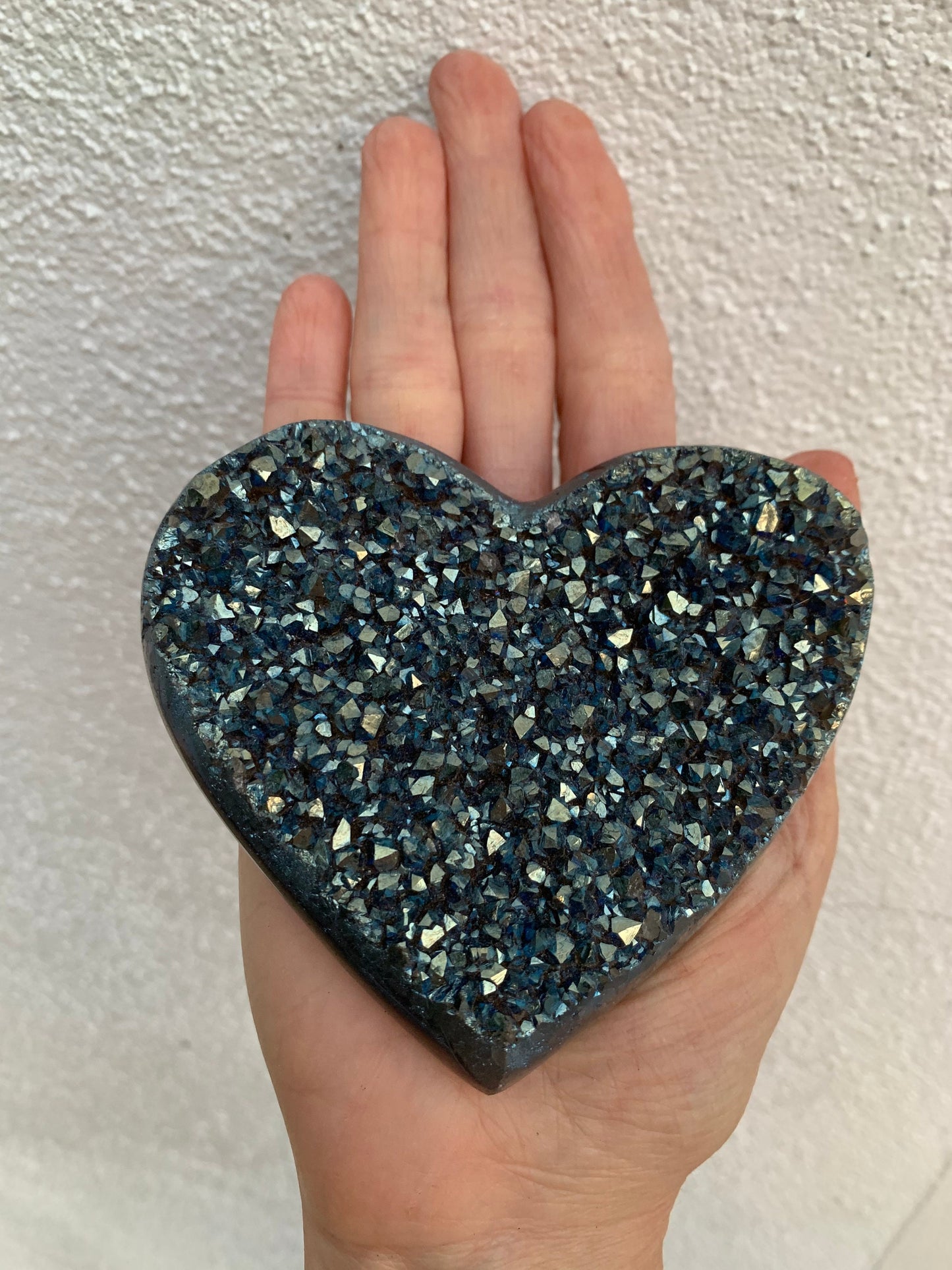 Titanium Aura Amethyst Heart, Rainbow Aura Quartz, Home Decor, Druzy Aura Heart, Cobalt Aura, Home Accessories, Aura Crystals, Aura Quartz