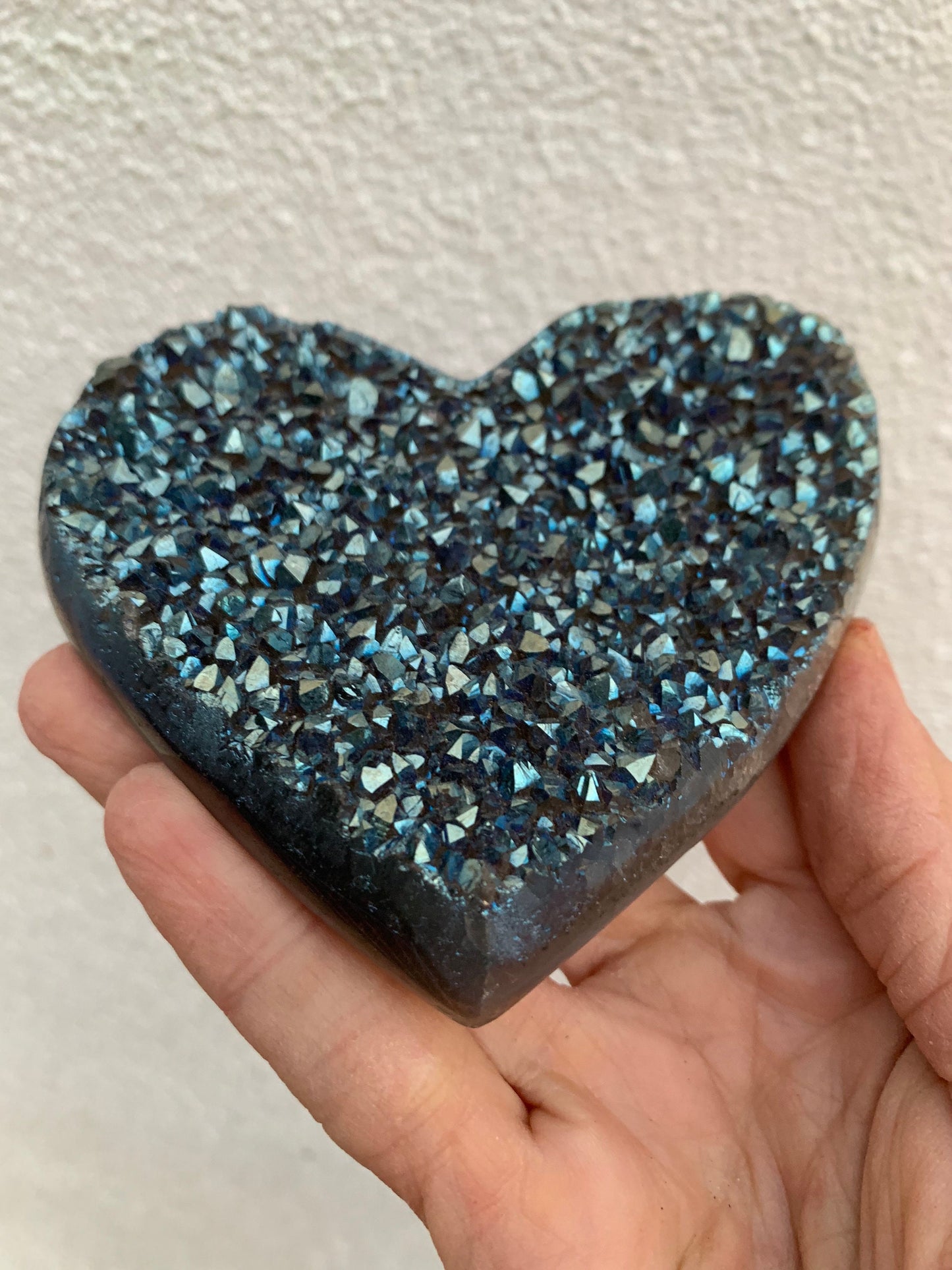 Titanium Aura Amethyst Heart, Rainbow Aura Quartz, Home Decor, Druzy Aura Heart, Cobalt Aura, Home Accessories, Aura Crystals, Aura Quartz