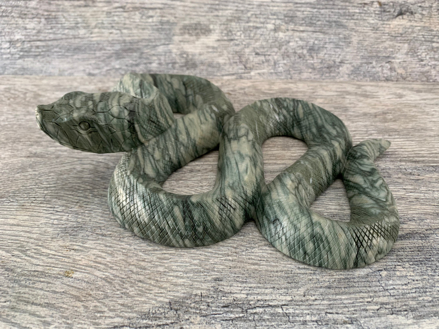 XL Serpentine Snake, Large Serpent, Crystal Snake Carving, Kundalini, Snakes, Reiki, Home Decor, Metaphysical, High Vibration