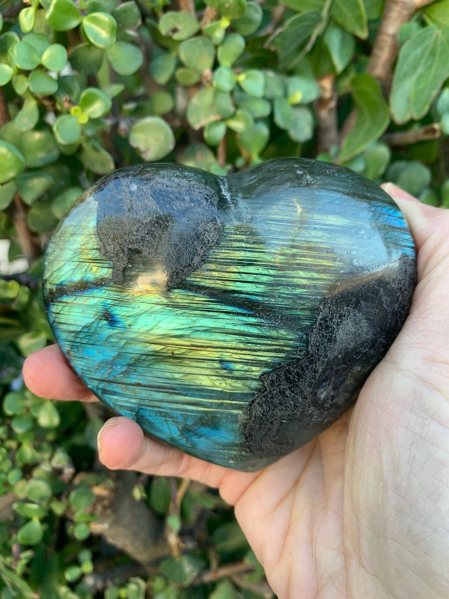 Labradorite Heart, Flashy Labradorite, Carved Labradorite, Accessories, Home Decor, Intuition