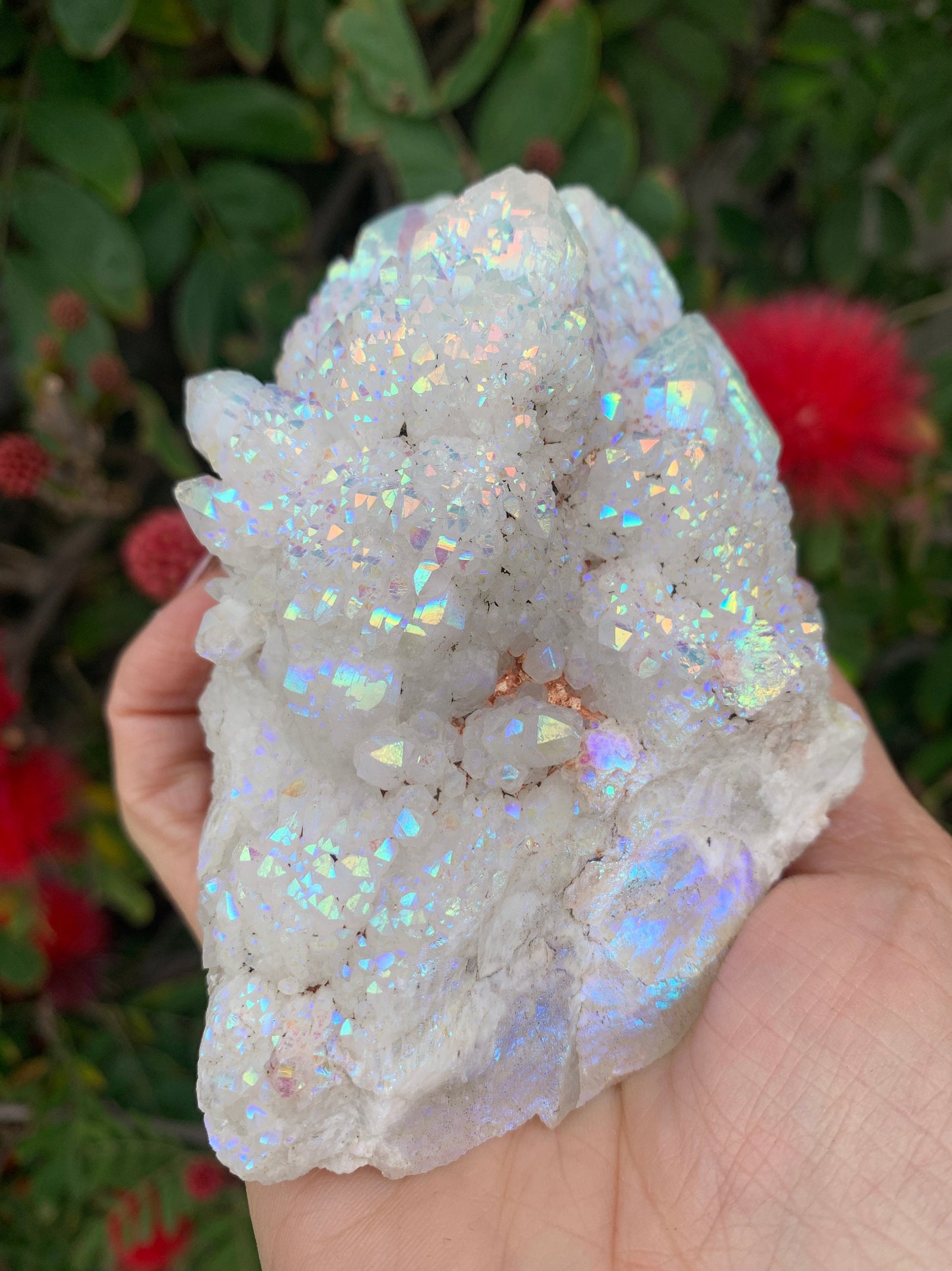 Angel Aura Madagascar Quartz ,  Aura Quartz Cluster, Home Accessories, Home Decor, Aura Crystals, Reiki