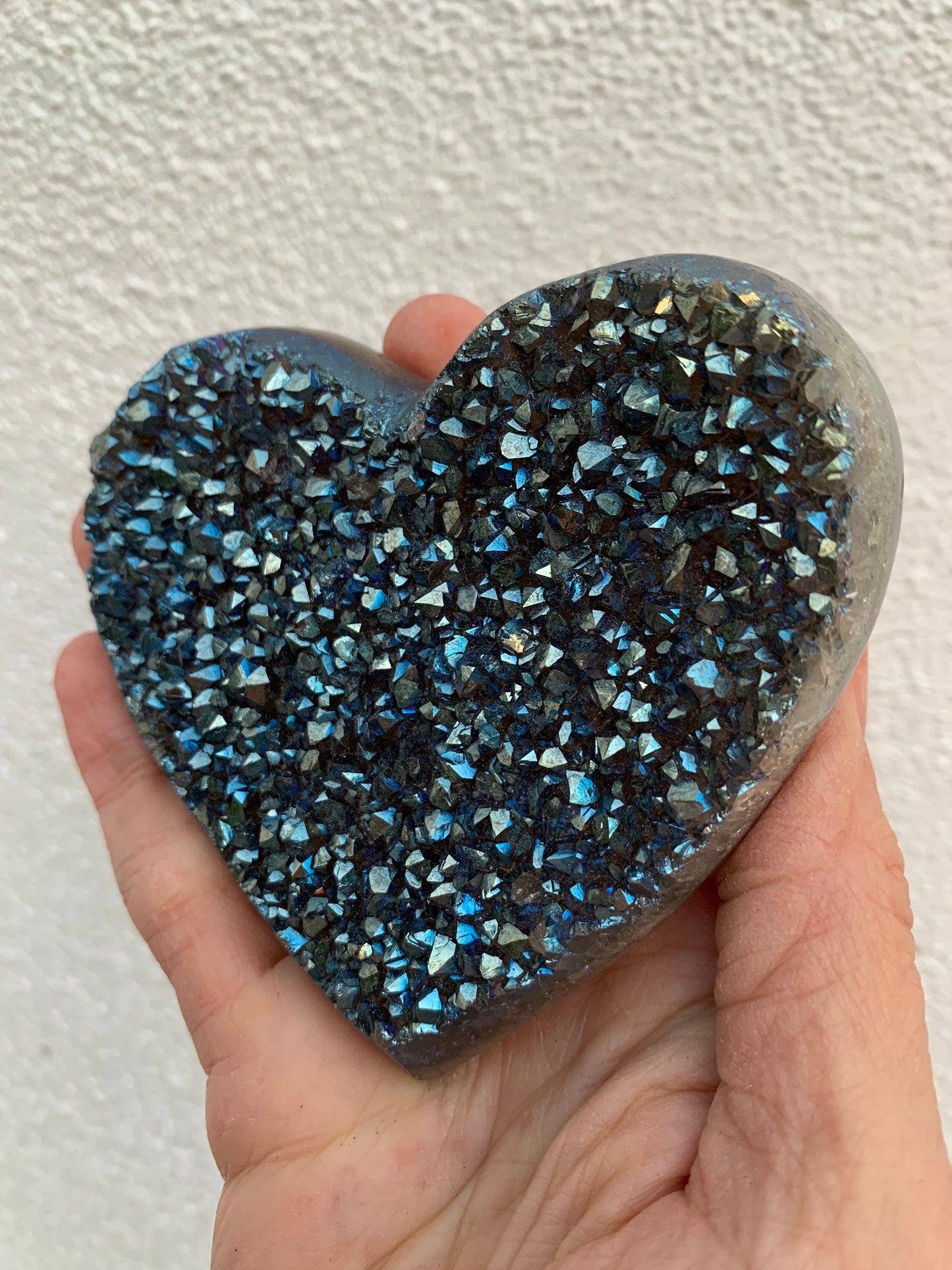 Titanium Aura Amethyst Heart, Rainbow Aura Quartz, Home Decor, Druzy Aura Heart, Cobalt Aura, Home Accessories, Aura Crystals, Aura Quartz