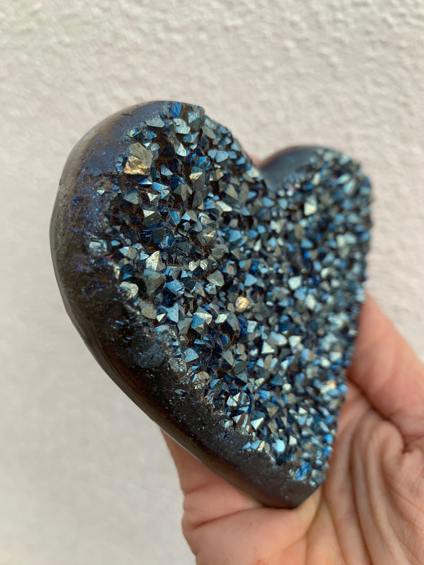 Titanium Aura Amethyst Heart, Rainbow Aura Quartz, Home Decor, Druzy Aura Heart, Cobalt Aura, Home Accessories, Aura Crystals, Aura Quartz