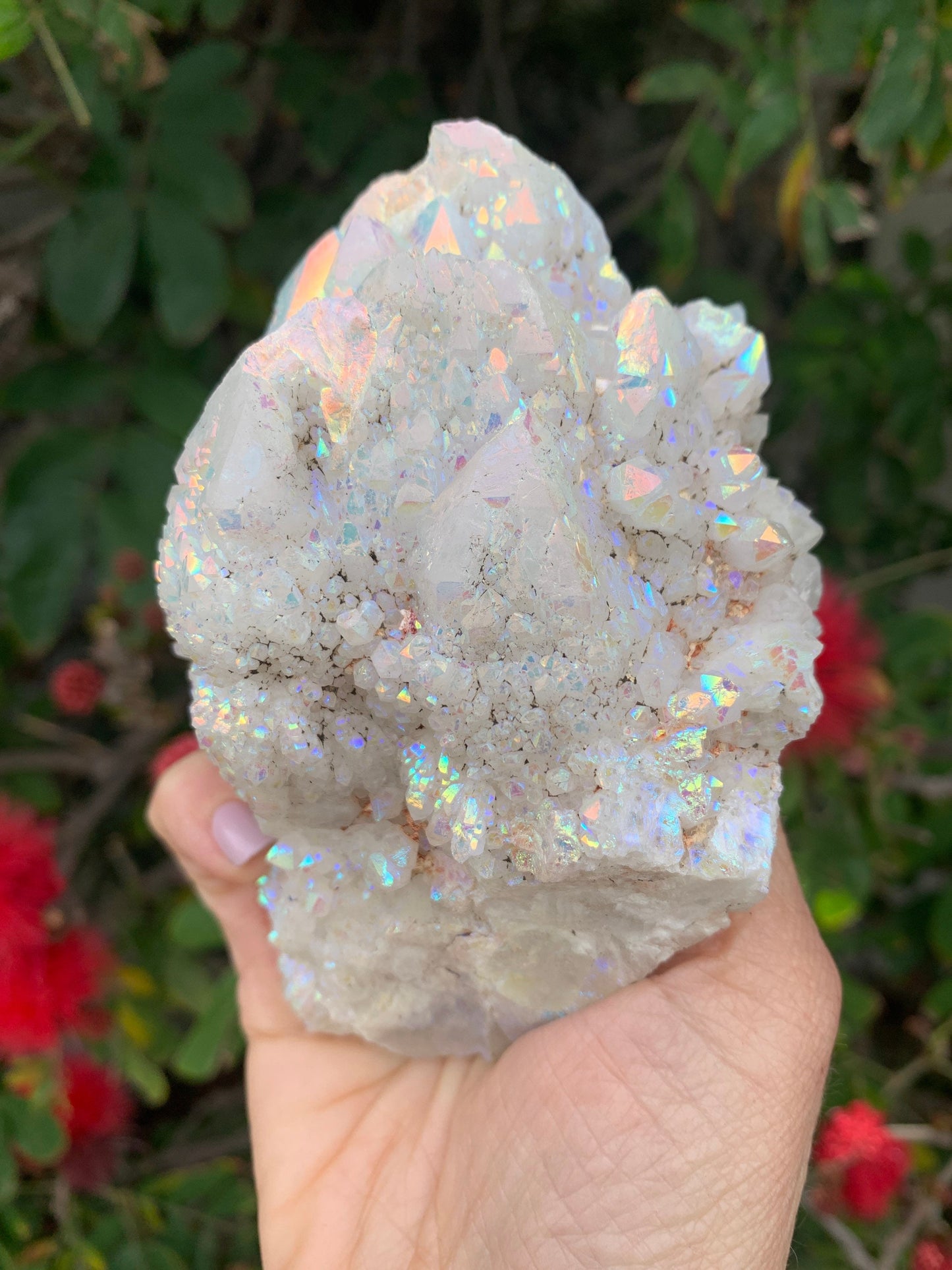 Angel Aura Madagascar Quartz ,  Aura Quartz Cluster, Home Accessories, Home Decor, Aura Crystals, Reiki