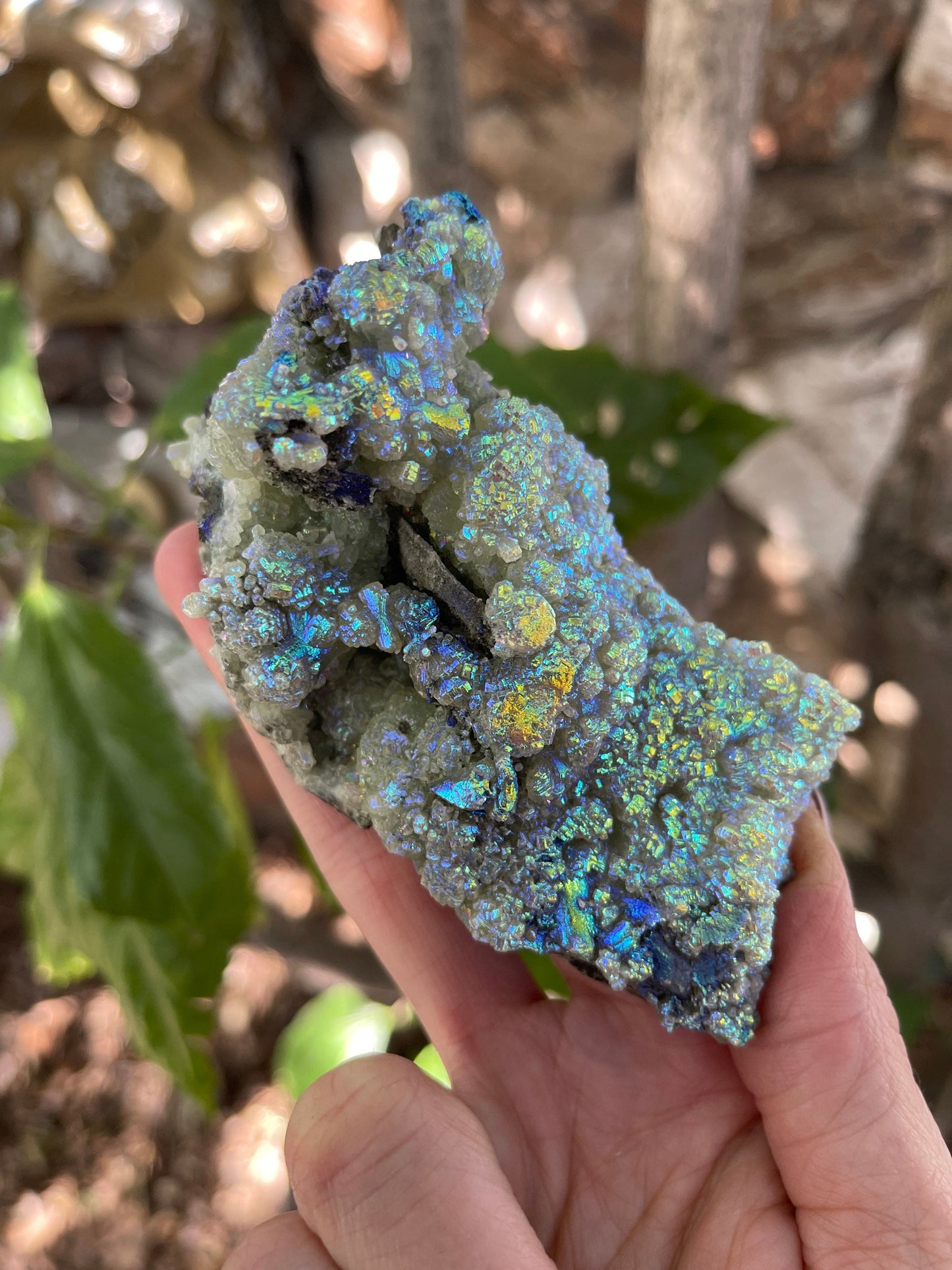 Aura Prehnite Cluster, Angel Aura, Aura Crystals, Aura Quartz, Rainbow Aura, Spiritual Tools, Rocks and Geodes, Custom Aura