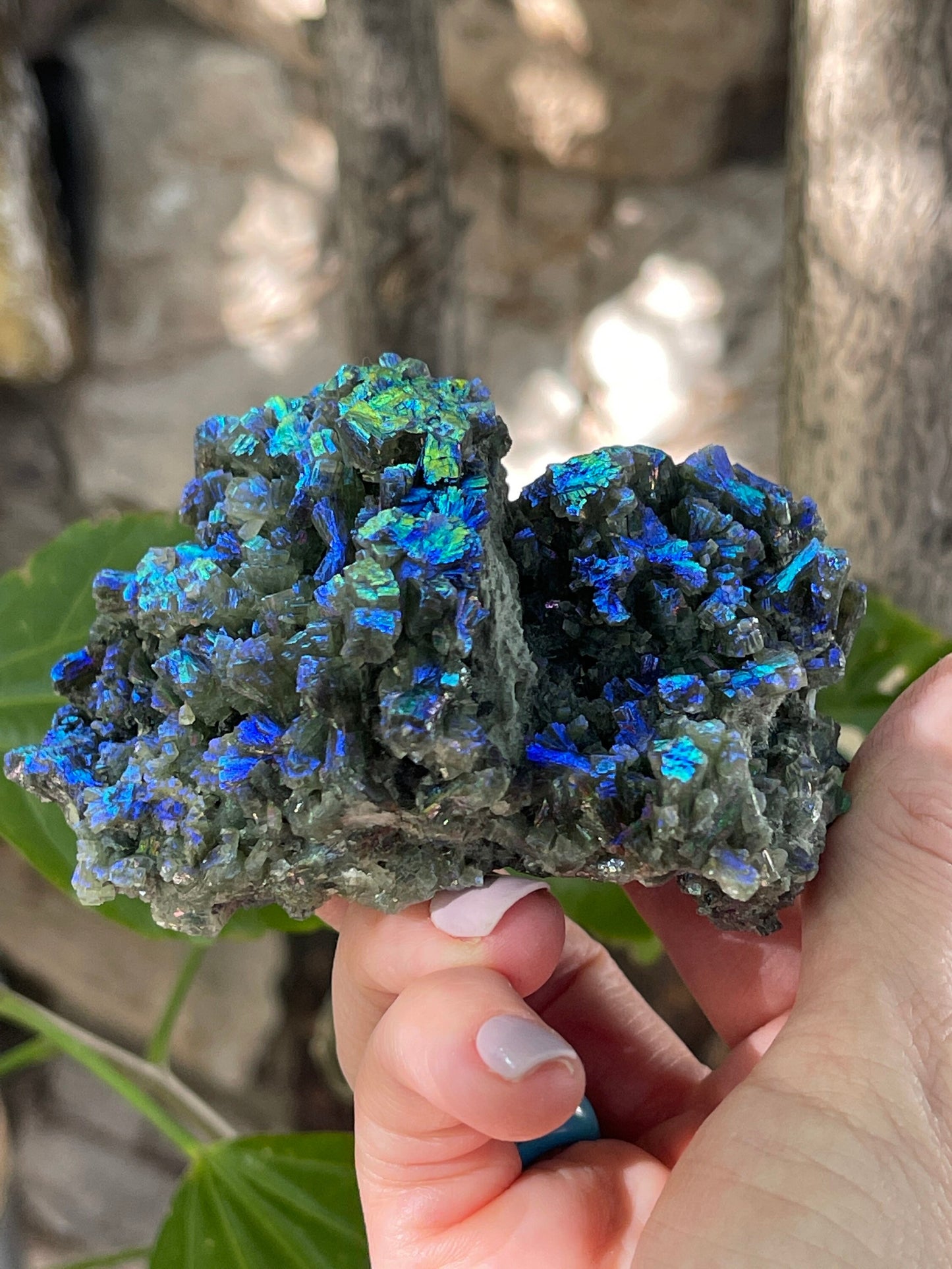 Large Aura Prehnite Cluster, Angel Aura, Aura Crystals, Aura Quartz, Rainbow Aura, Spiritual Tools, Rocks and Geodes, Custom Aura