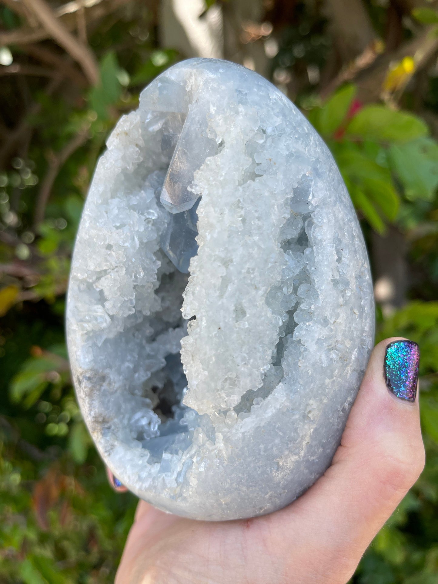 Celestite Egg, Celestite Cluster, Celestine, HomeDecor, Blue Crystals,Feng Shui, Chakras, Reiki, Altar, Meditation Tools, Crystals