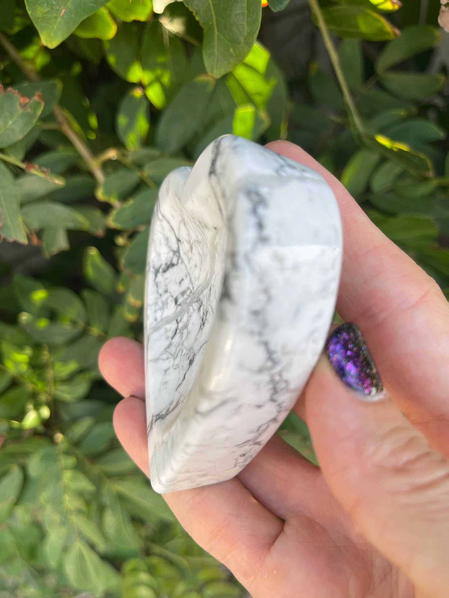 Howlite Heart Dish , Howlite Heart Bowl, Howlite Bowl, Home Decor, Crystal Bowl, Home Accessories, Reiki, Crystal Shop, Hearts