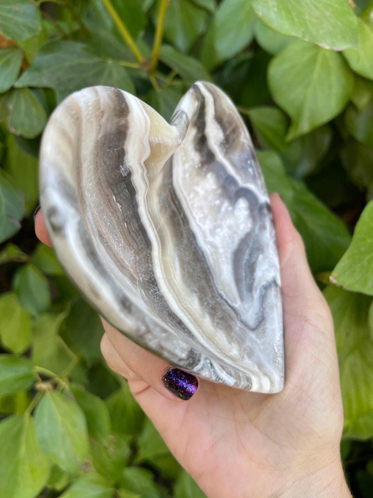 Zebra Onyx Heart Dish, Heart Bowl, Ring Dish, Gemstone Hearts, Home Accessories, Home Decor, Housewarming, Reiki, Chakra, Altar