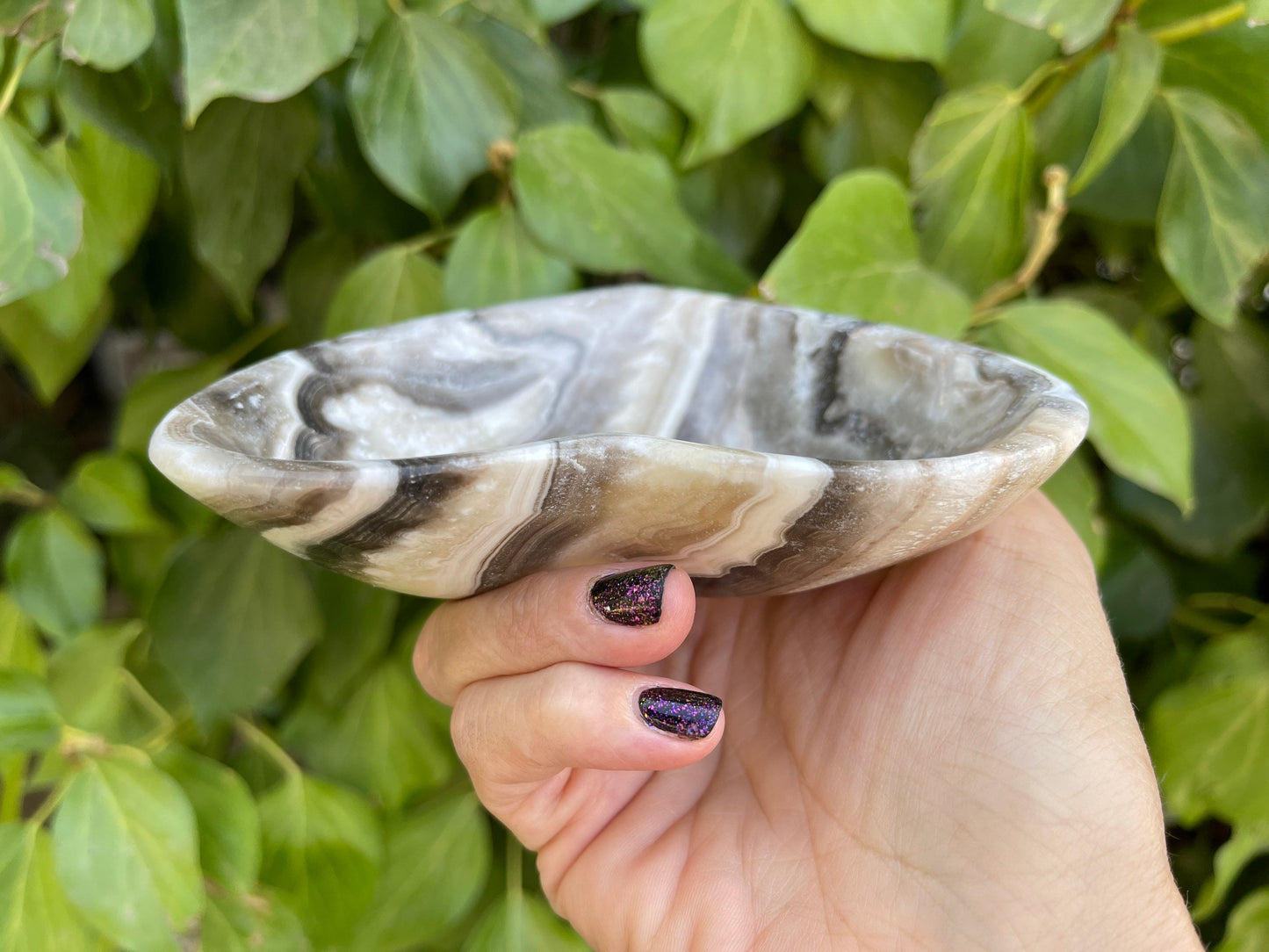 Zebra Onyx Heart Dish, Heart Bowl, Ring Dish, Gemstone Hearts, Home Accessories, Home Decor, Housewarming, Reiki, Chakra, Altar