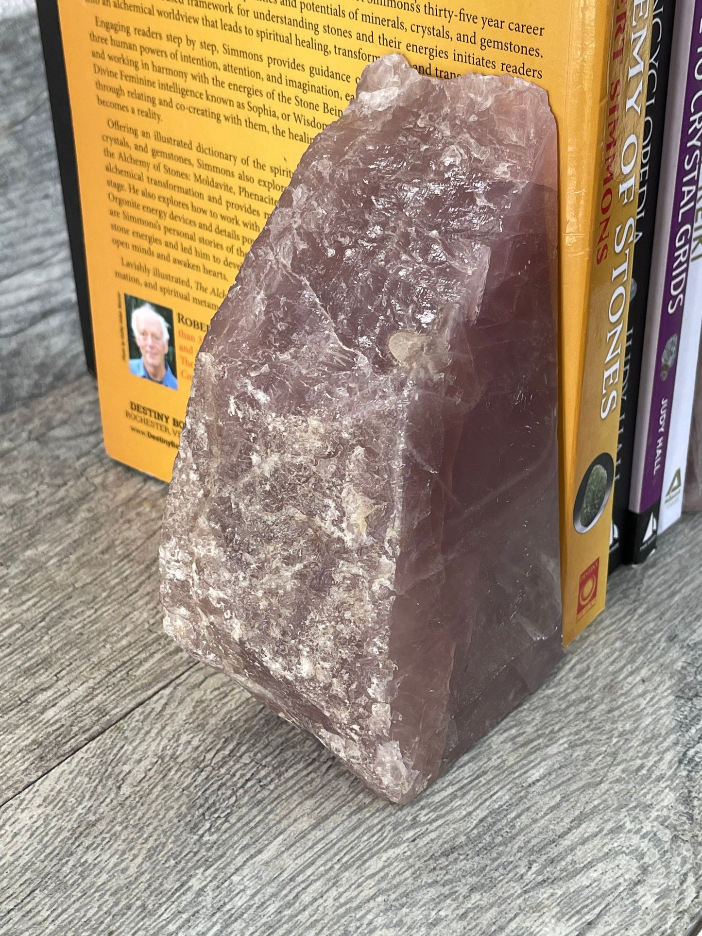 Rose Quartz Bookends,Gemstone Bookends, Raw Rose Quartz, Home Accessories, Home Decor, Reiki, Library, Crystal Shop