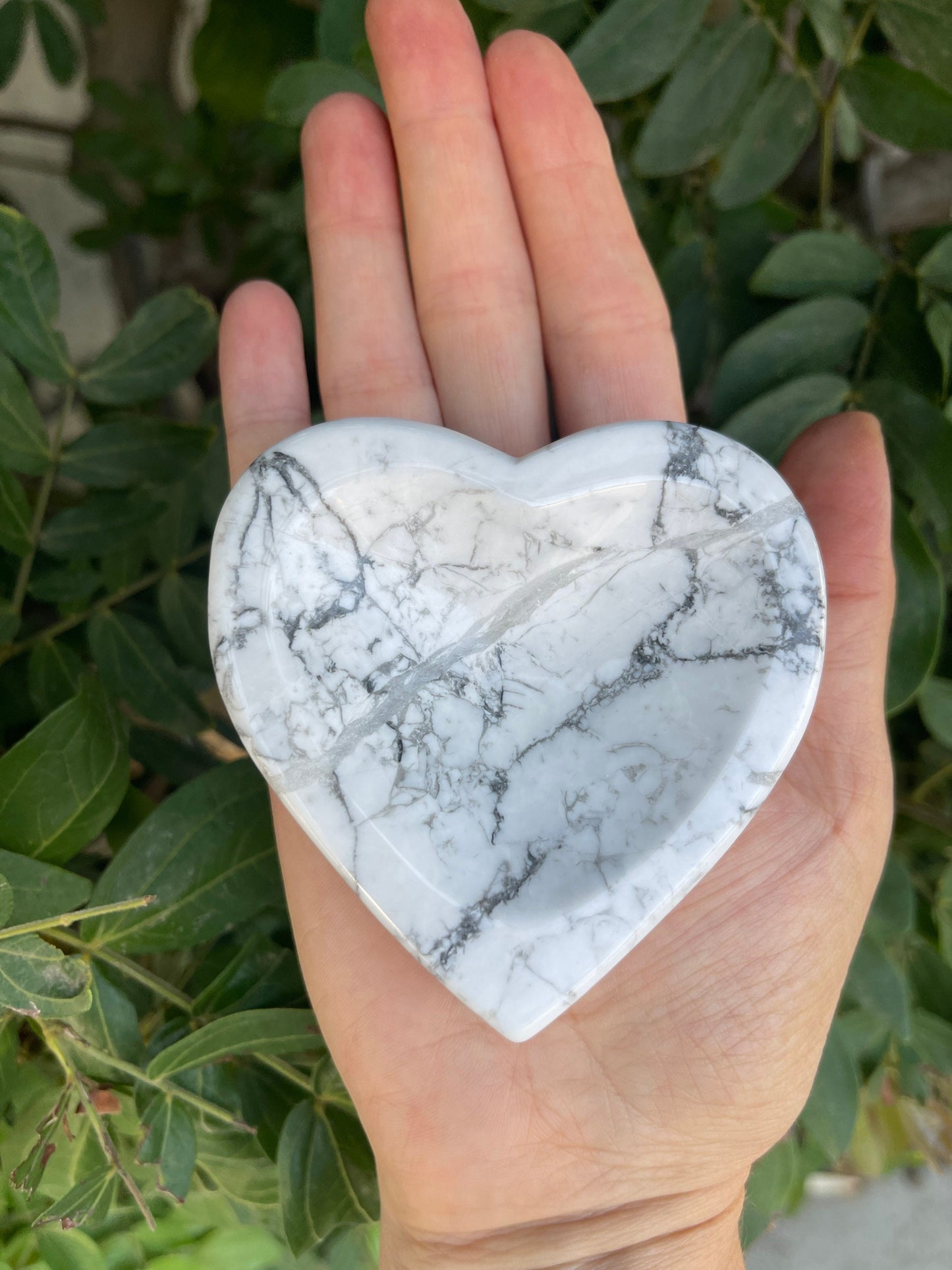 Howlite Heart Dish , Howlite Heart Bowl, Howlite Bowl, Home Decor, Crystal Bowl, Home Accessories, Reiki, Crystal Shop, Hearts