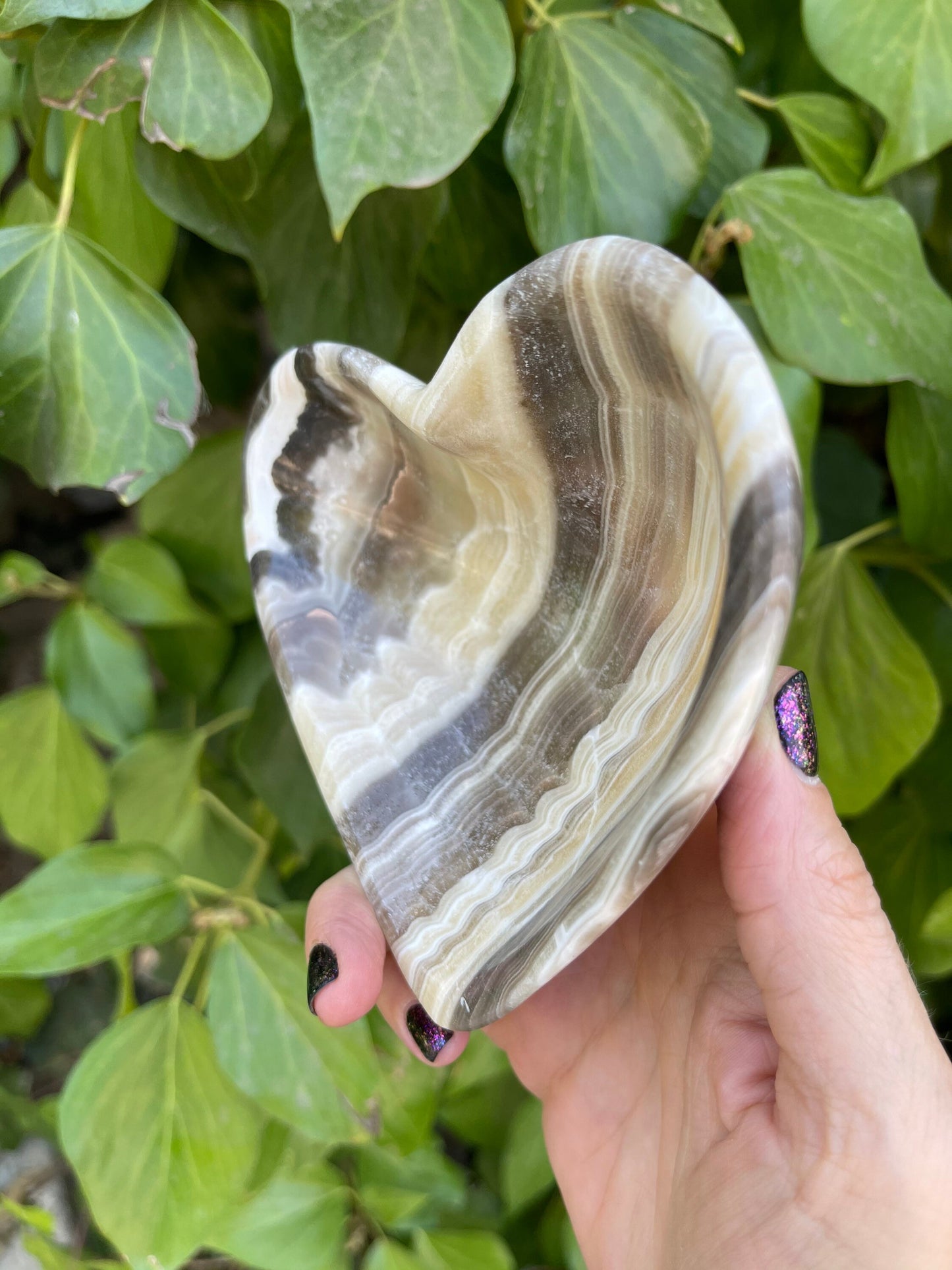 Zebra Onyx Heart Dish, Heart Bowl, Ring Dish, Gemstone Hearts, Home Accessories, Home Decor, Housewarming, Reiki, Chakra,