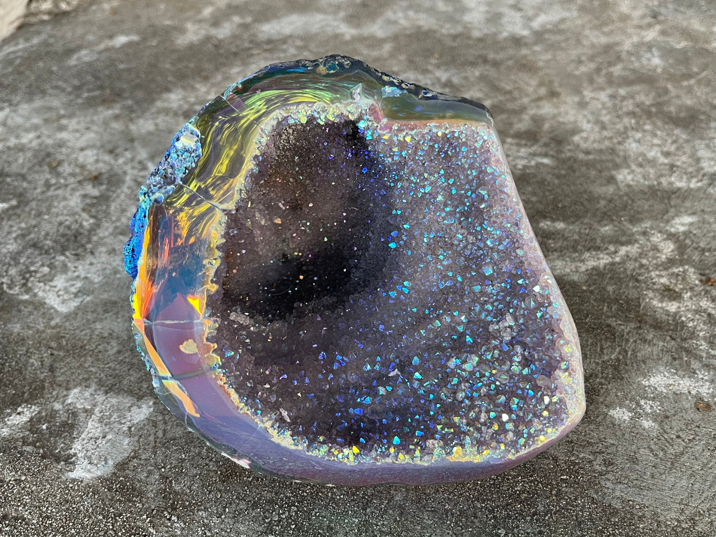 Angel Aura Amethyst Cluster, Aura Amethyst, Home Accessories, Home Decor, Amethyst, Aura Crystals, Aura Quartz, Geode