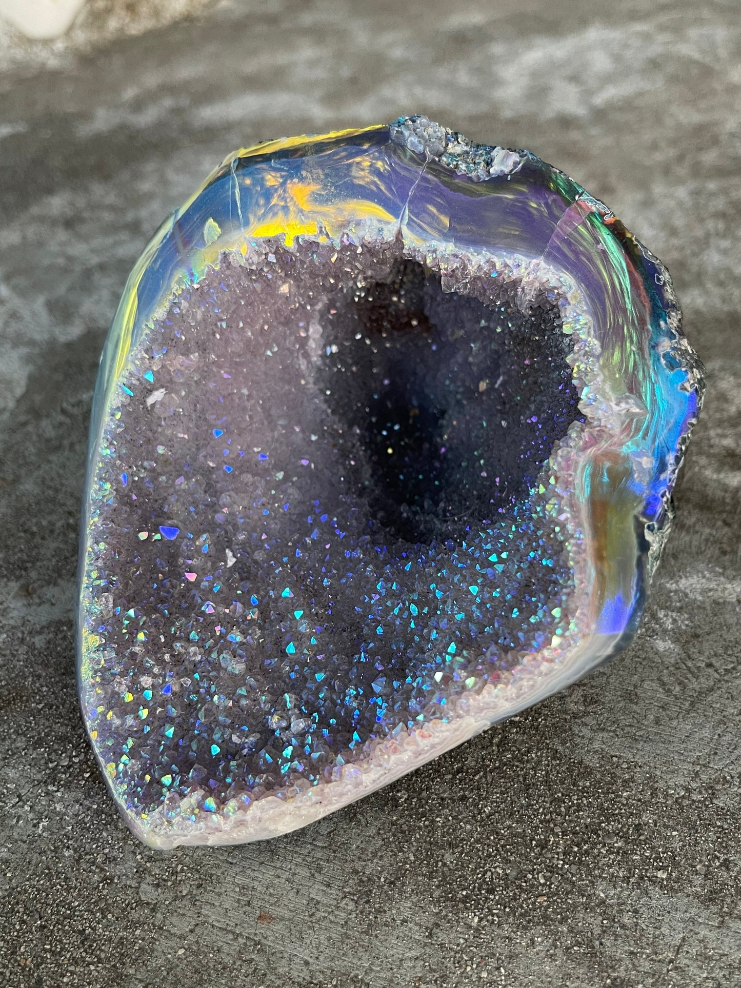 Angel Aura Amethyst Cluster, Aura Amethyst, Home Accessories, Home Decor, Amethyst, Aura Crystals, Aura Quartz, Geode