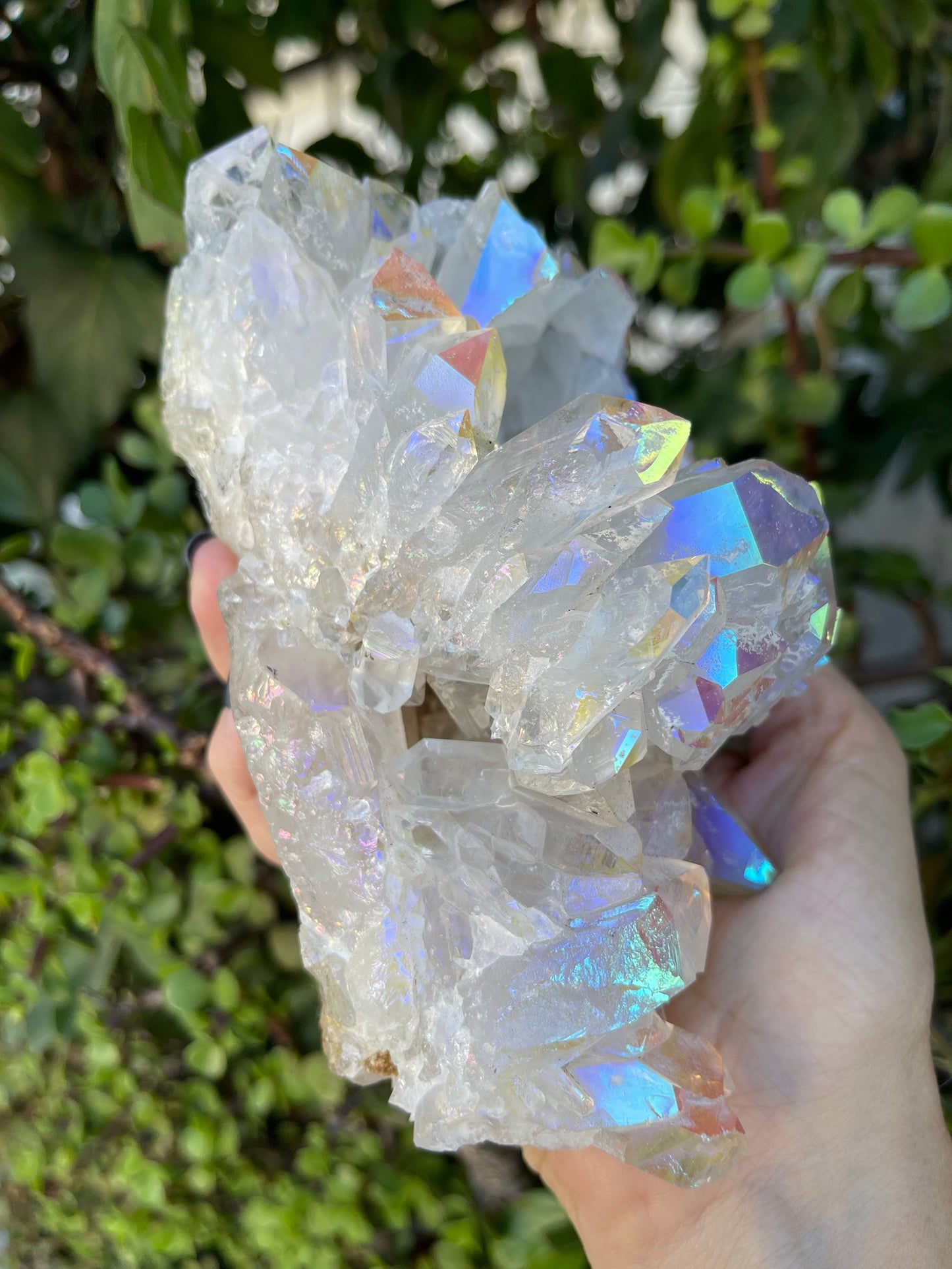 Angel Aura Candle Holder, Aura Quartz Cluster, Home Accessories, Home Decor, Quartz, Reiki, Chakra, Meditation, Altar