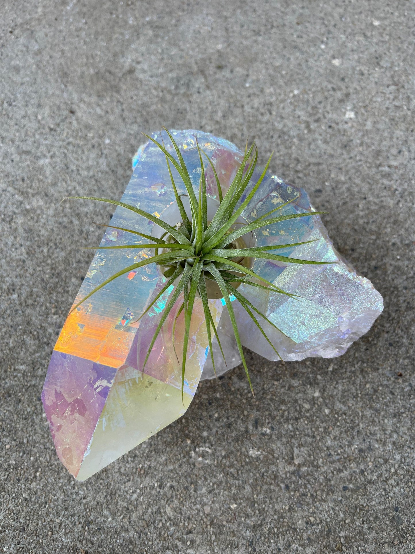 Angel Aura Candle Holder, Aura Quartz Cluster, Home Accessories, Home Decor, Quartz, Reiki, Chakra, Meditation, Altar