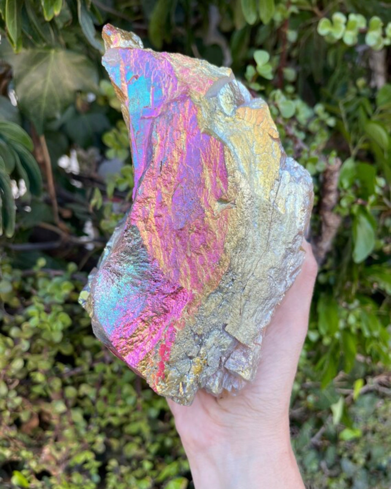 Large Sunset Aura Elestial Quartz, Sunset Aura Crystals