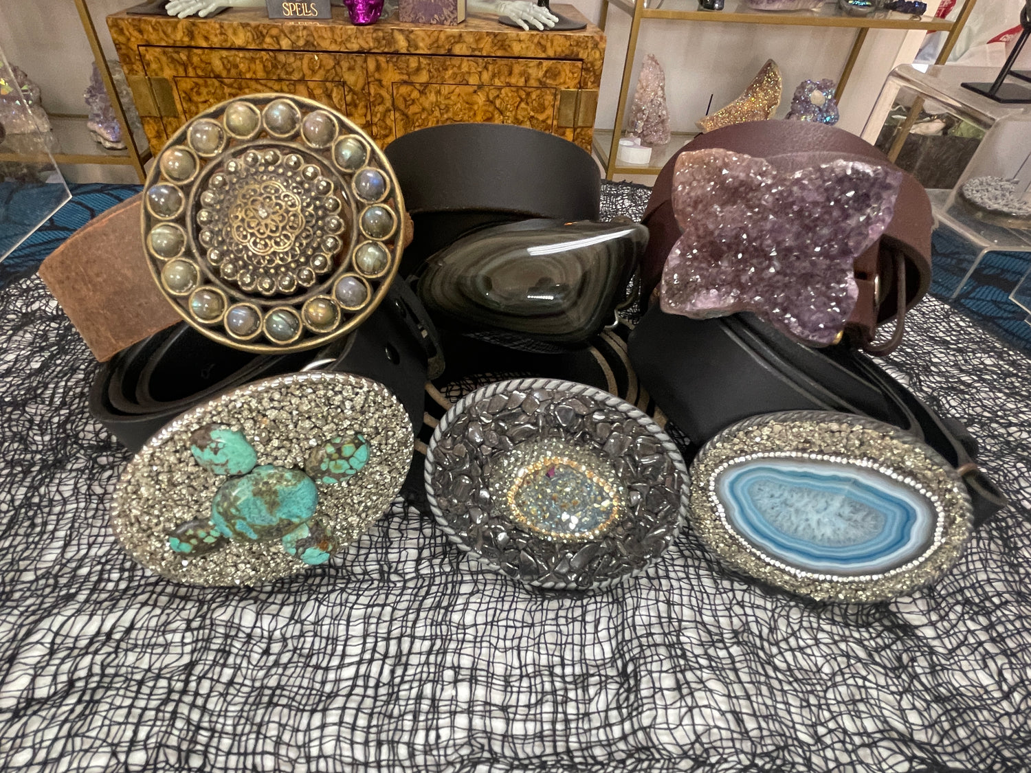 Gemstone Belt Buckles
