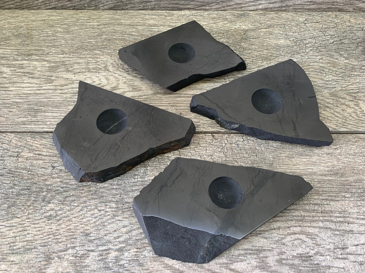 Shungite Sphere Stand, EMF Protection, Grounding Decor