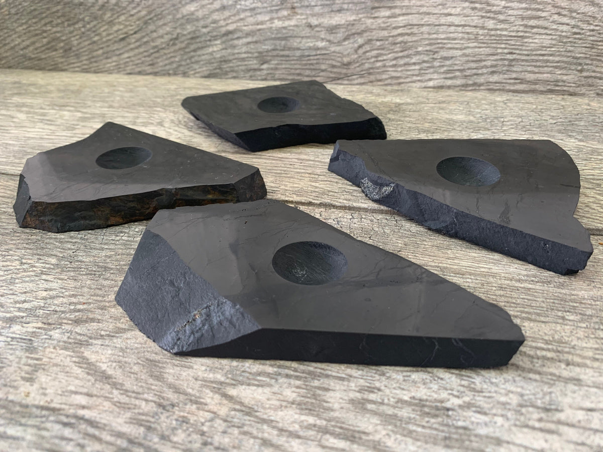Shungite Sphere Stand, EMF Protection, Grounding Decor