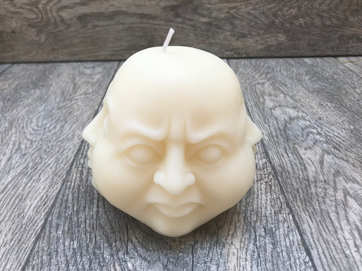 Four Faces of Buddha Candle: Zen Soy Wax Decor