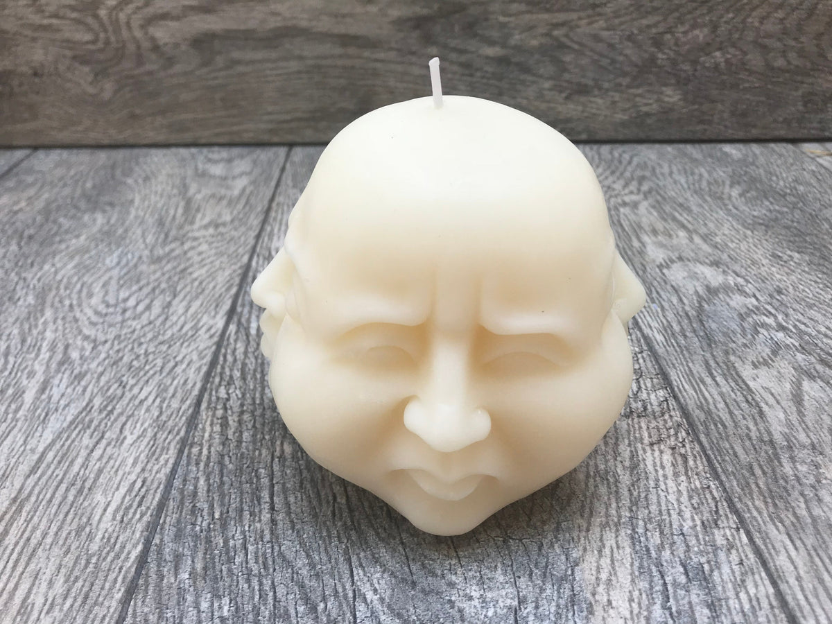 Four Faces of Buddha Candle: Zen Soy Wax Decor