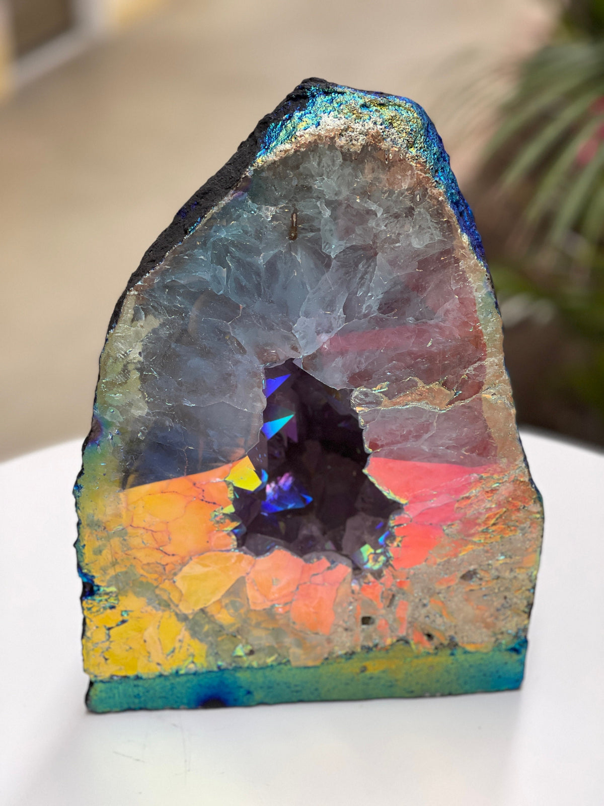 Angel Aura Amethyst Cathedral – 25.35 lbs, Aura Crystal Geode