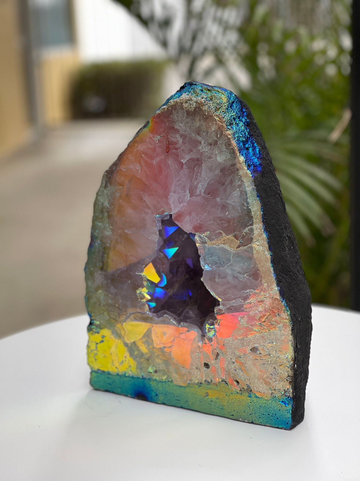 Angel Aura Amethyst Cathedral – 25.35 lbs, Aura Crystal Geode