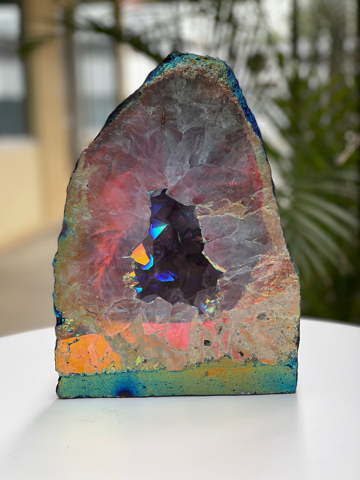 Angel Aura Amethyst Cathedral – 25.35 lbs, Aura Crystal Geode