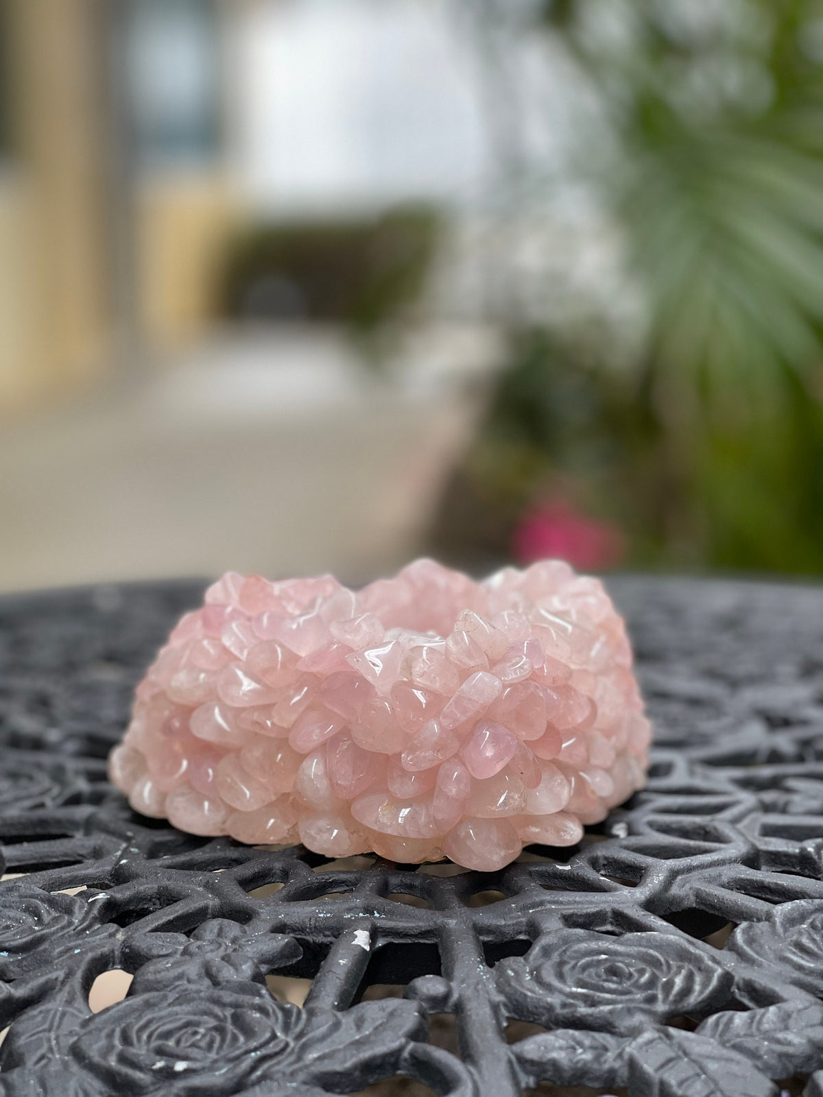 Rose Quartz Heart Candle Holder: Mother's Day Gift for Her, Gemstone Votive, Crystal Home Decor