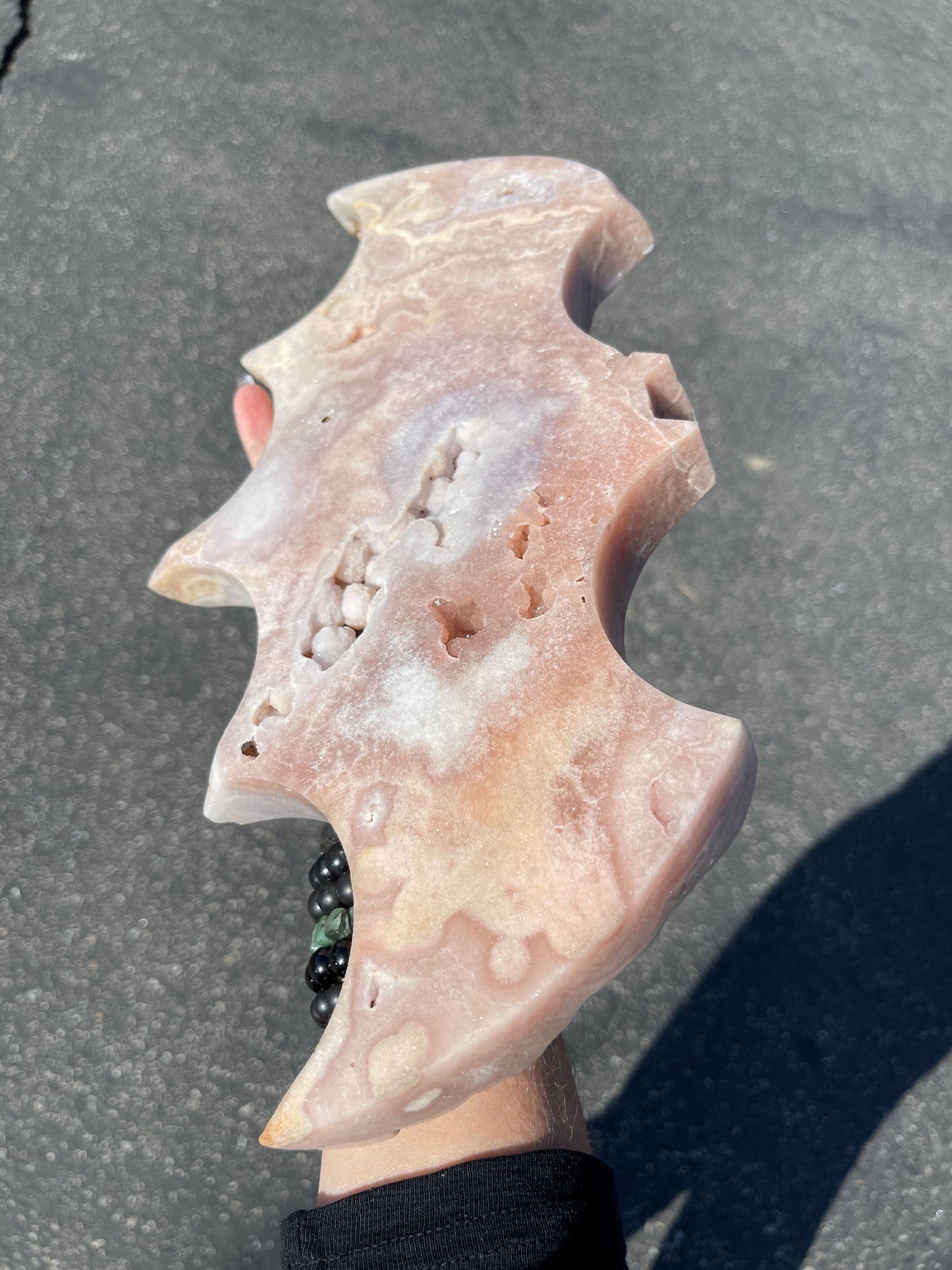 XL Pink Amethyst Bat, Large Luxury Druzy Crystal Bat Carving, Halloween Crystal Decor, Amethyst Statement Crystal, Witchy Aesthetic