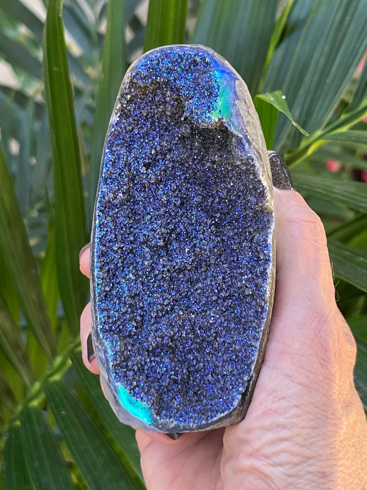 Angel Aura Galaxy Amethyst Crystal: Druzy Quartz Home Decor