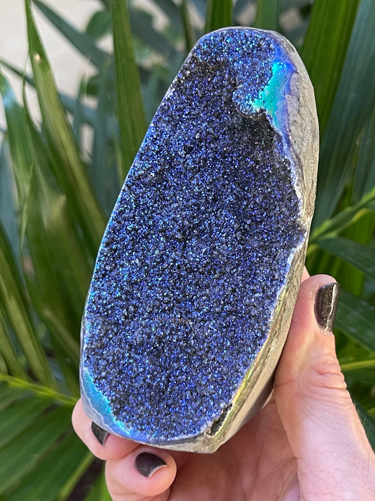 Angel Aura Galaxy Amethyst Crystal: Druzy Quartz Home Decor