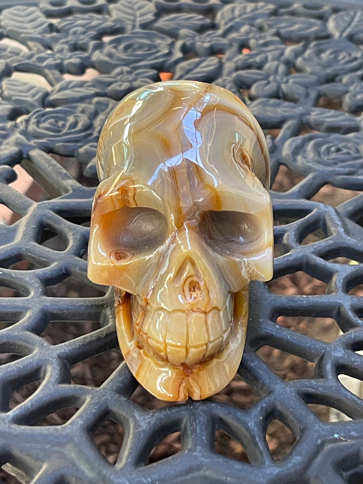 Carnelian Crystal Skull: High Vibration Gemstone Carving