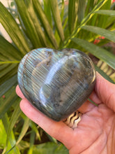 Labradorite Heart, Sunset Labradorite, Flashy Labradorite Carvings, Crystal Hearts, Home Decor, Crystals for Intuition