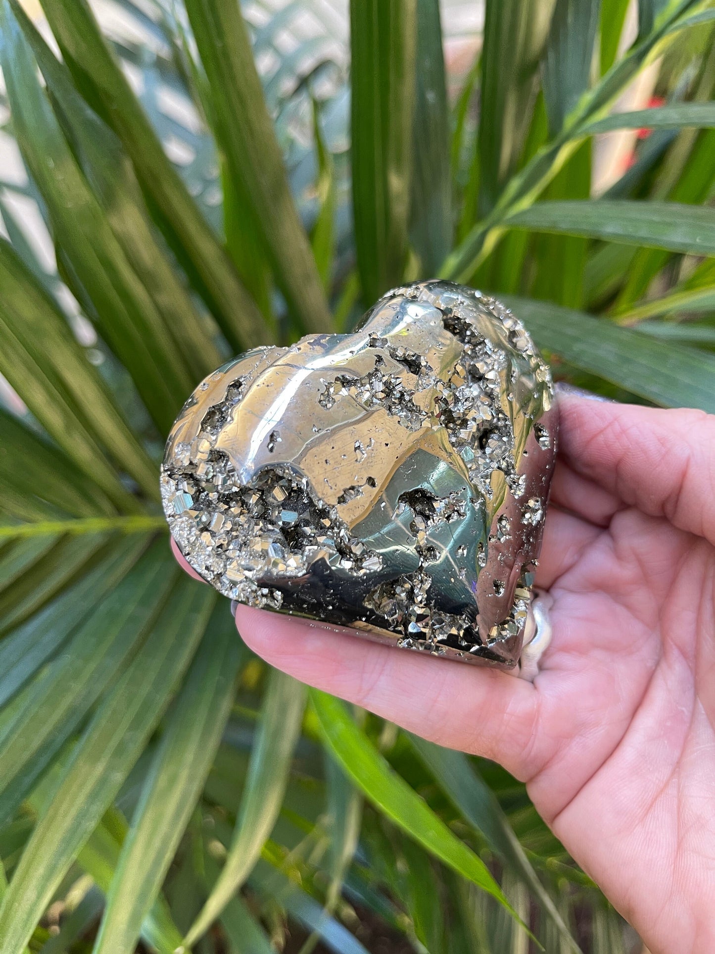 Pyrite Heart, Valentines Day Gifts, Crystal Hearts, Home Decor, Crystals for Manifestation and Abundance