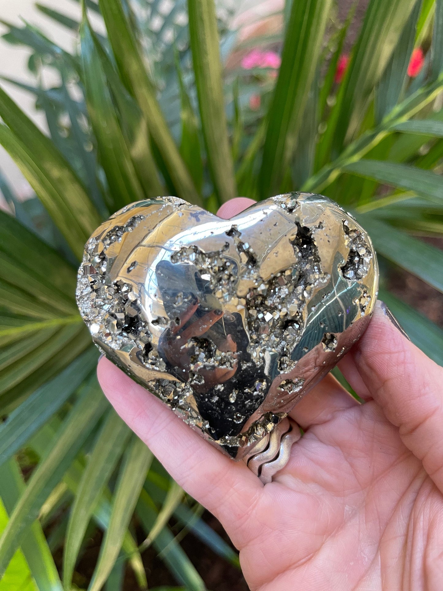 Pyrite Heart, Valentines Day Gifts, Crystal Hearts, Home Decor, Crystals for Manifestation and Abundance