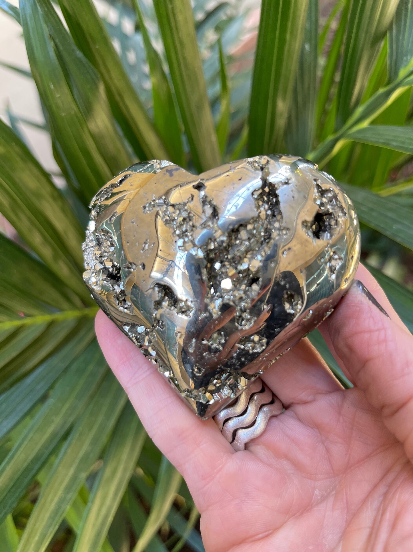 Pyrite Heart, Valentines Day Gifts, Crystal Hearts, Home Decor, Crystals for Manifestation and Abundance