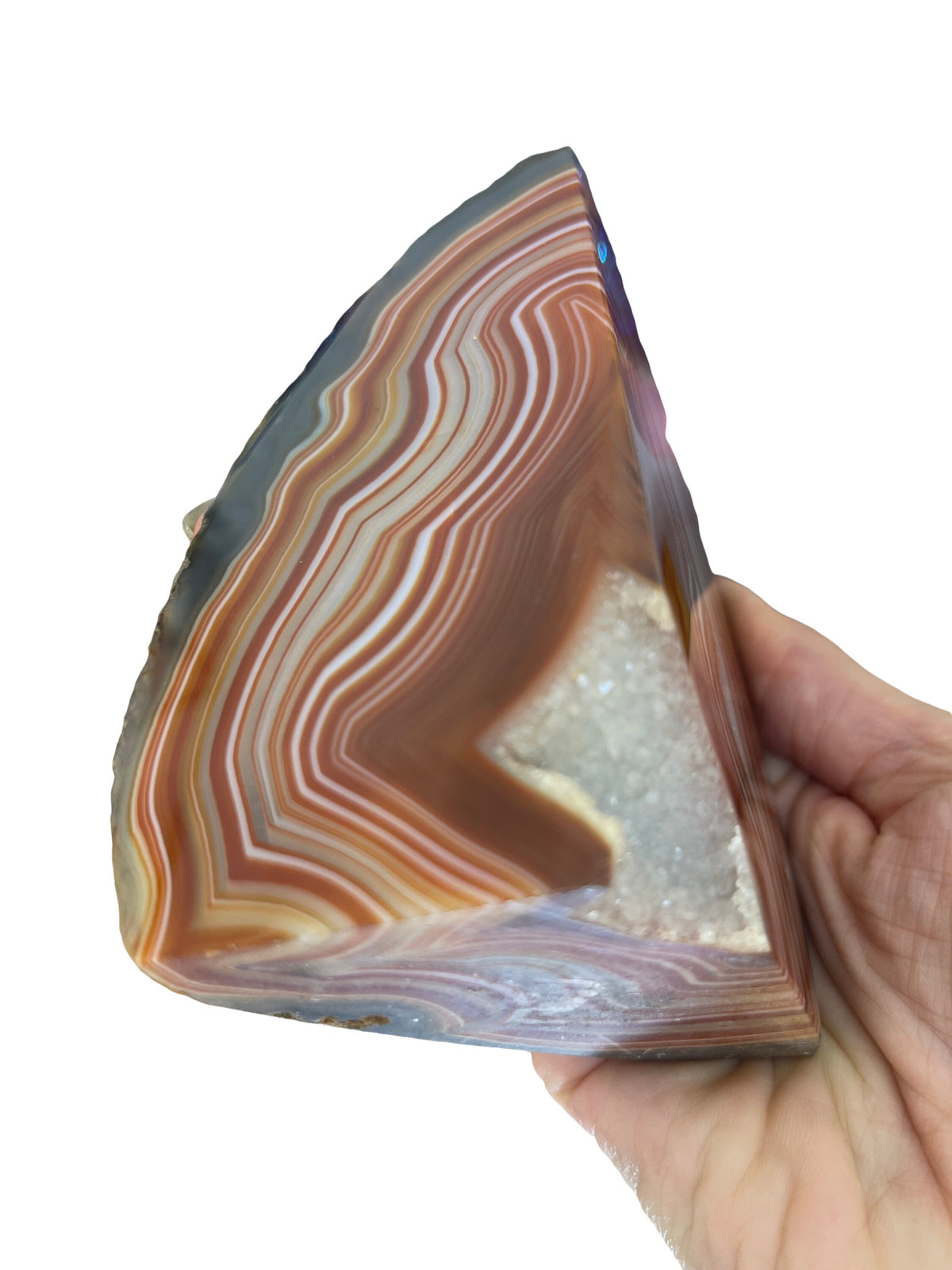Druzy Agate Bookends: Natural Stone Library Decor