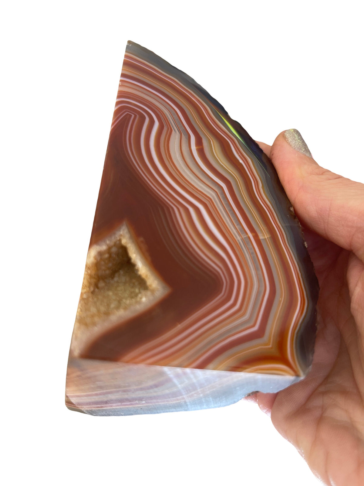 Druzy Agate Bookends: Natural Stone Library Decor