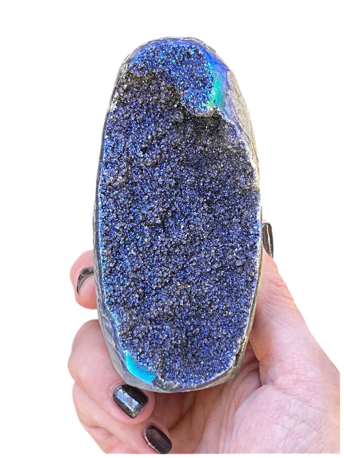 Angel Aura Galaxy Amethyst Crystal: Druzy Quartz Home Decor
